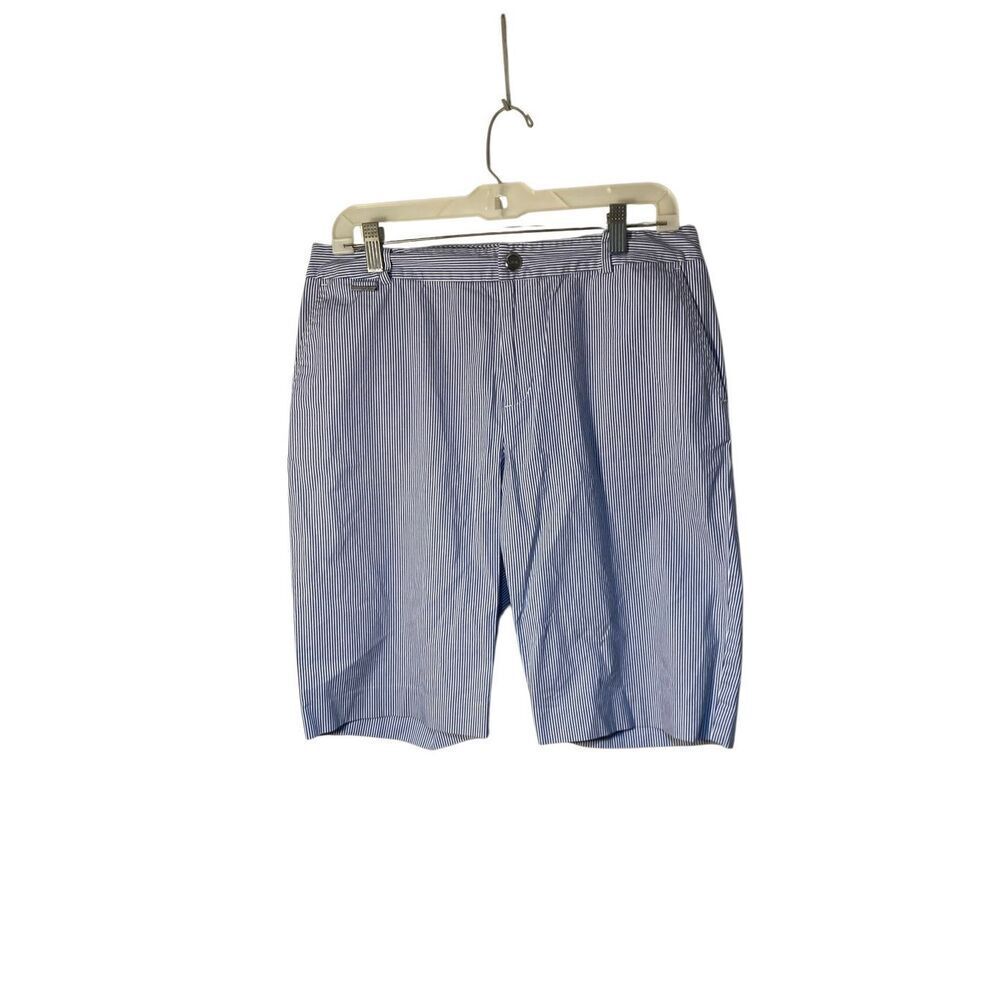 Lauren Ralph Lauren women’s pinstriped blue & white Bermuda shorts 8